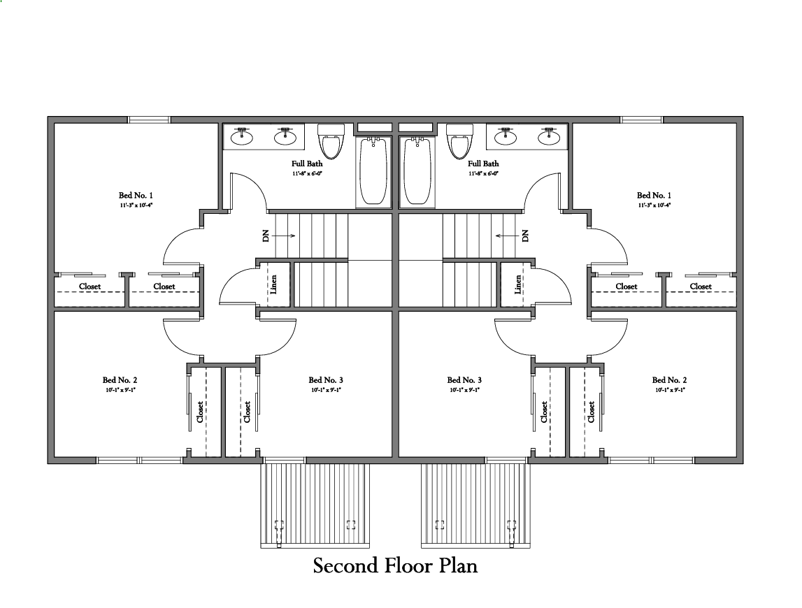 h2 2 floor duplex, second floor